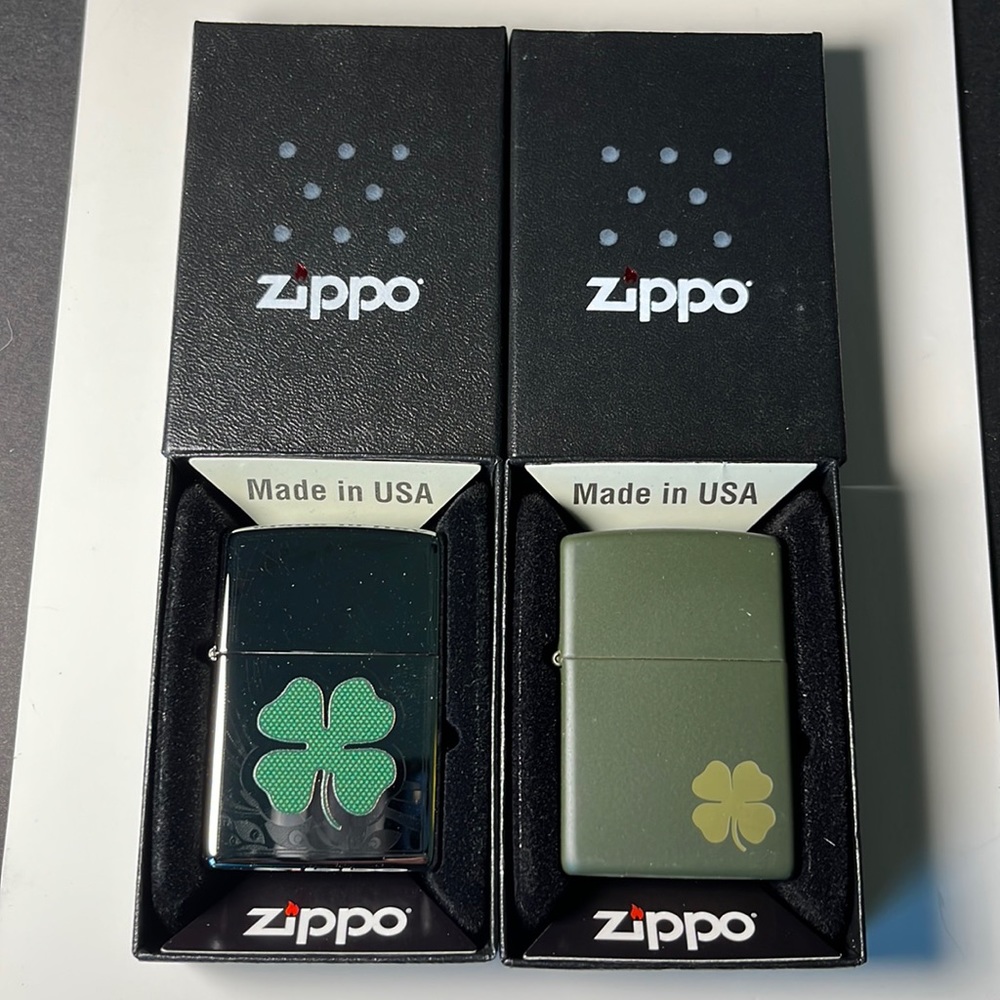 St. Patrick’s day Shamrock Zippos (2)
